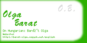 olga barat business card